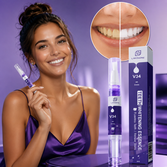 V34 Teeth Whitening Essence | Up to 98% Whiter Teeth in Weeks: Instantly Visible Results for a Stronger Smile